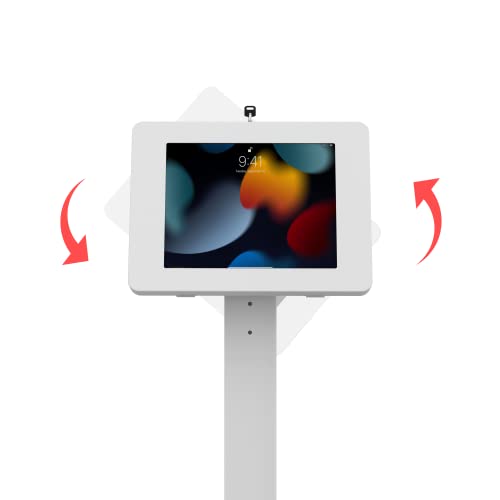 Thin Floor Stand – CTA Tall Standing 360 Degree Kiosk Display Tablet Holder with Charger Access & Lock