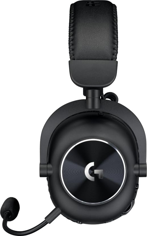 Logitech G PRO X 2 Lightspeed Wireless Gaming Headphones, Detachable Boom Microphone, 50 mm Graphen Drives, DTS:X Headphone 2.0, 7.1 Surround, Bluetooth/USB/3.5 mm Aux, PC, PS5, PS4, Switch, Black