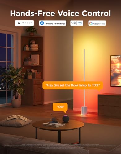Govee RGBIC Floor Lamp, LED Floor Lamp with 64+ Scenes, DIY Mode, Music Sync, 1700 Lumens Modern Lamp