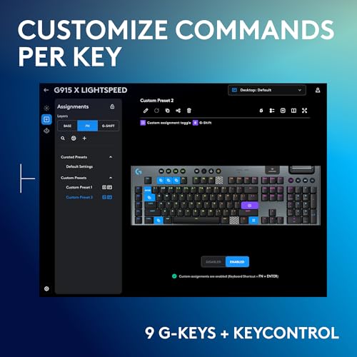 Logitech G915 X Lightspeed Low-Profile Wireless Gaming Keyboard