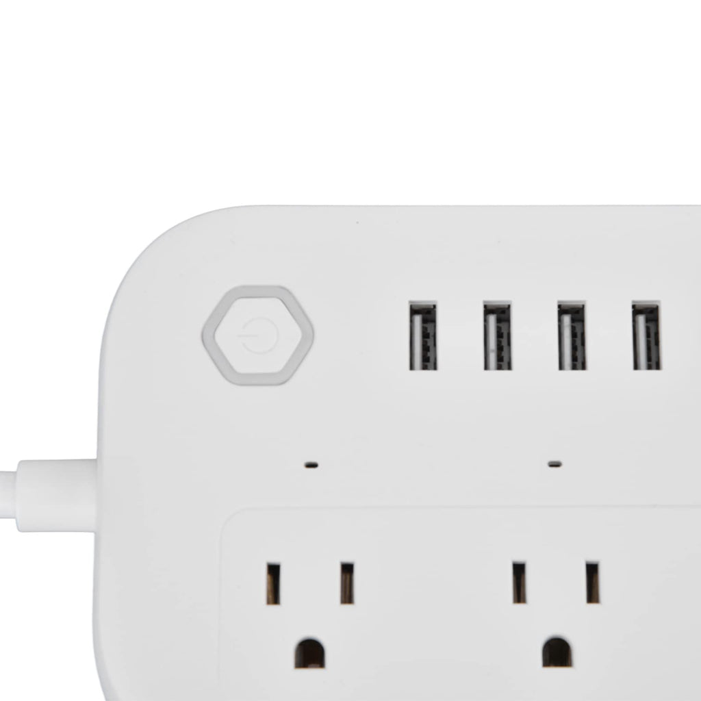 Smart Power Strip with 4 USB Ports & Surge Protection