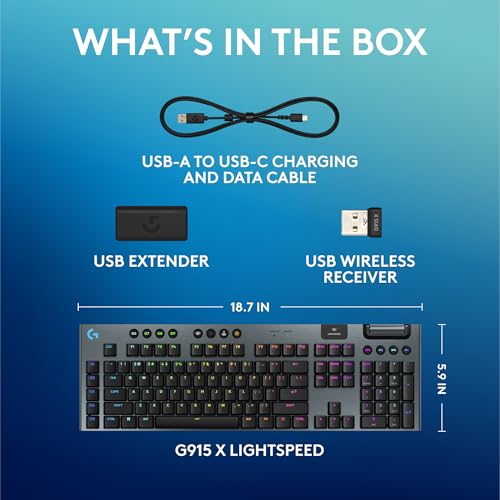 Logitech G915 X Lightspeed Low-Profile Wireless Gaming Keyboard