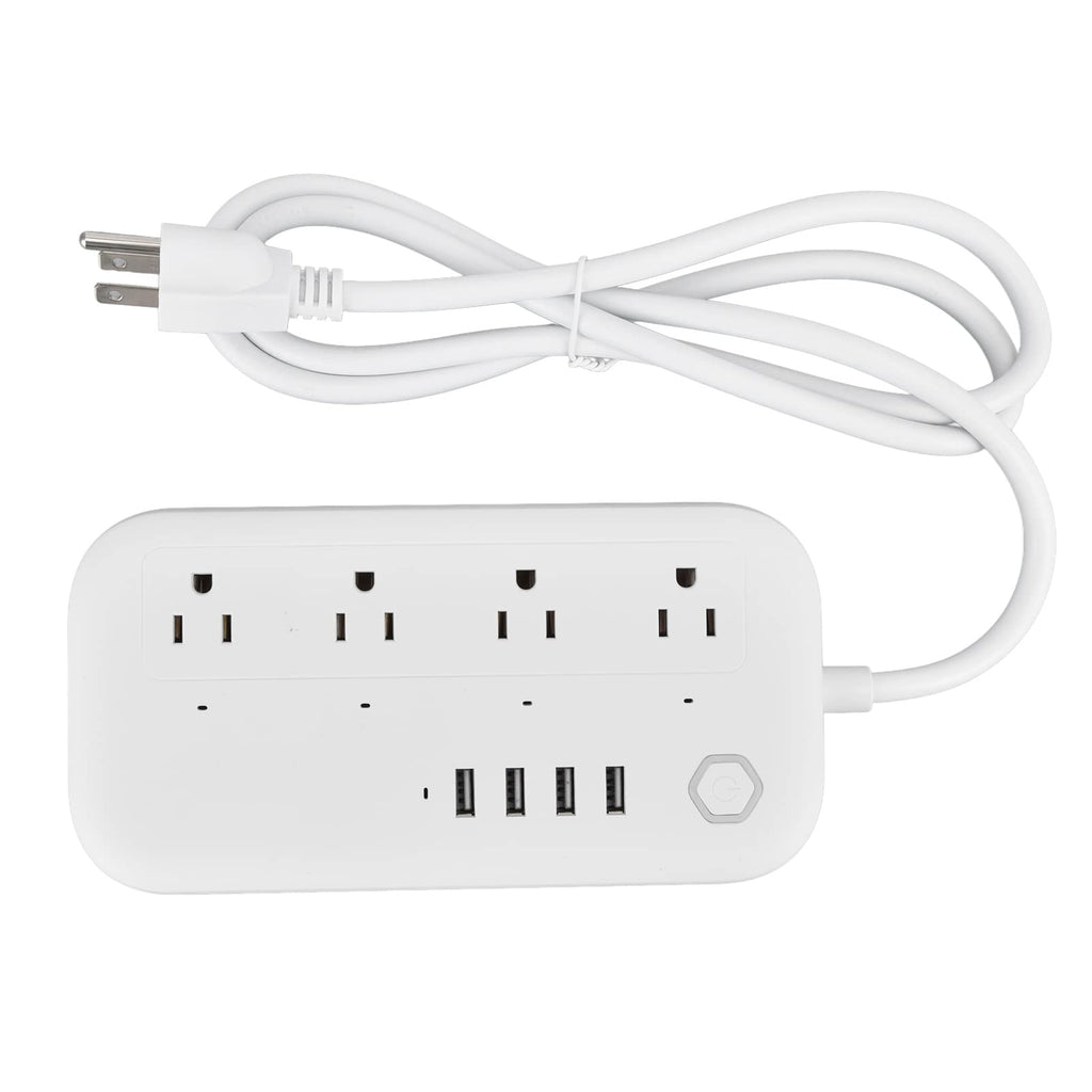 Smart Power Strip with 4 USB Ports & Surge Protection