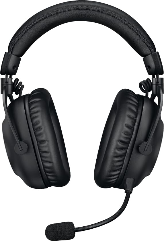 Logitech G PRO X 2 Lightspeed Wireless Gaming Headphones, Detachable Boom Microphone, 50 mm Graphen Drives, DTS:X Headphone 2.0, 7.1 Surround, Bluetooth/USB/3.5 mm Aux, PC, PS5, PS4, Switch, Black