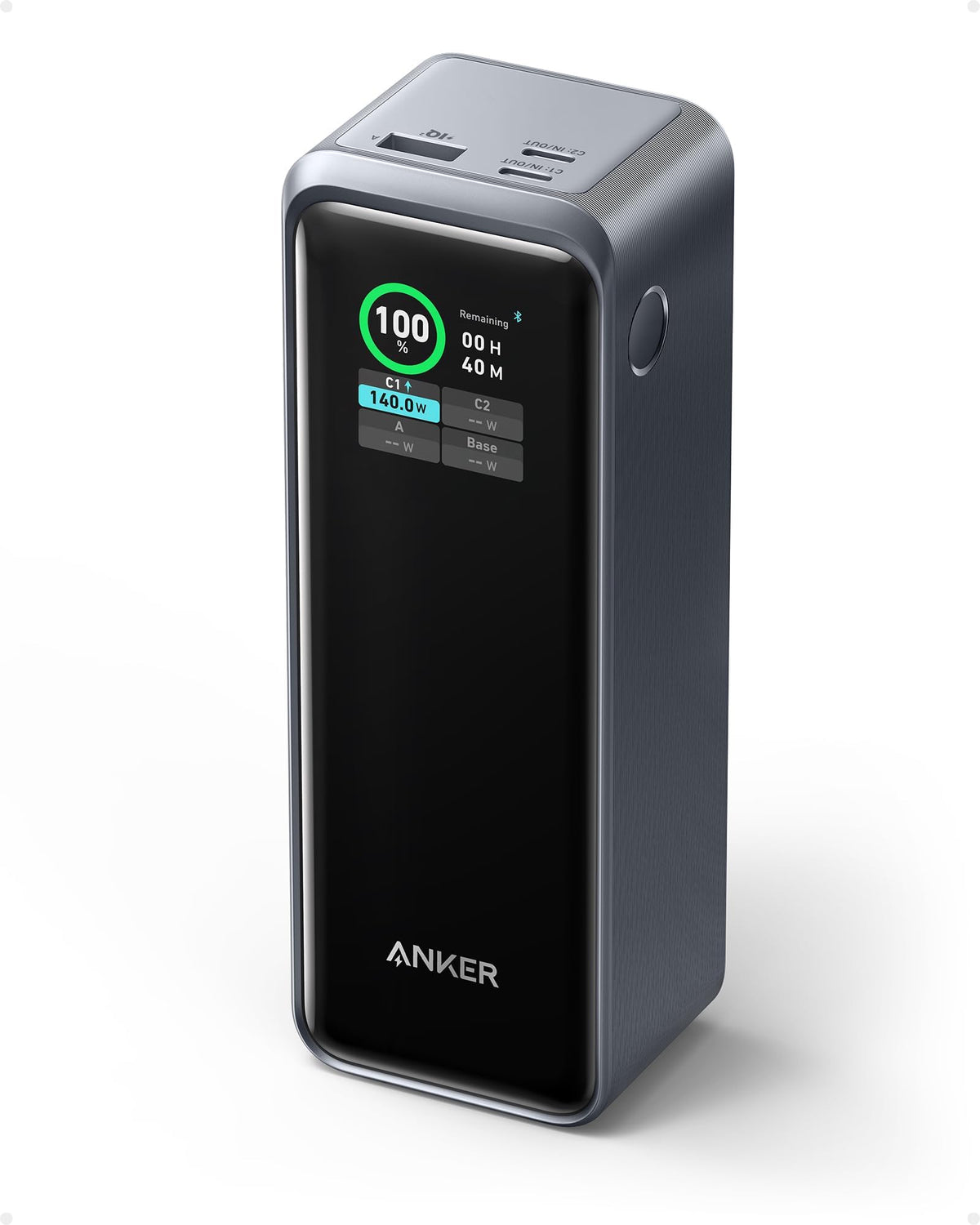 Anker Prime Power Bank, 27,650mAh 3-Port 250W Portable Charger (99.54Wh) Smart App, Compatible with MacBook Pro/Air, iPhone 15/14/13 Series, Samsung, Dell, and More (Charging Base Not Included)