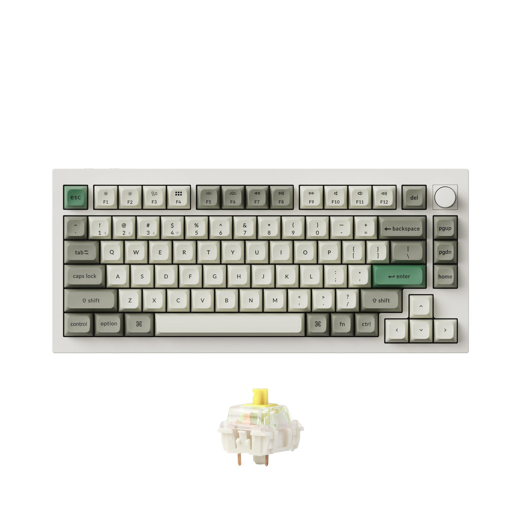 Keychron Q1 Max Swappable RGB Backlight Knob Version - White