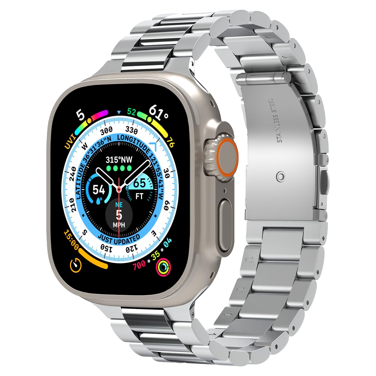 Spigen Modern Fit 316L for Apple Watch Band, Stainless Steel Strap