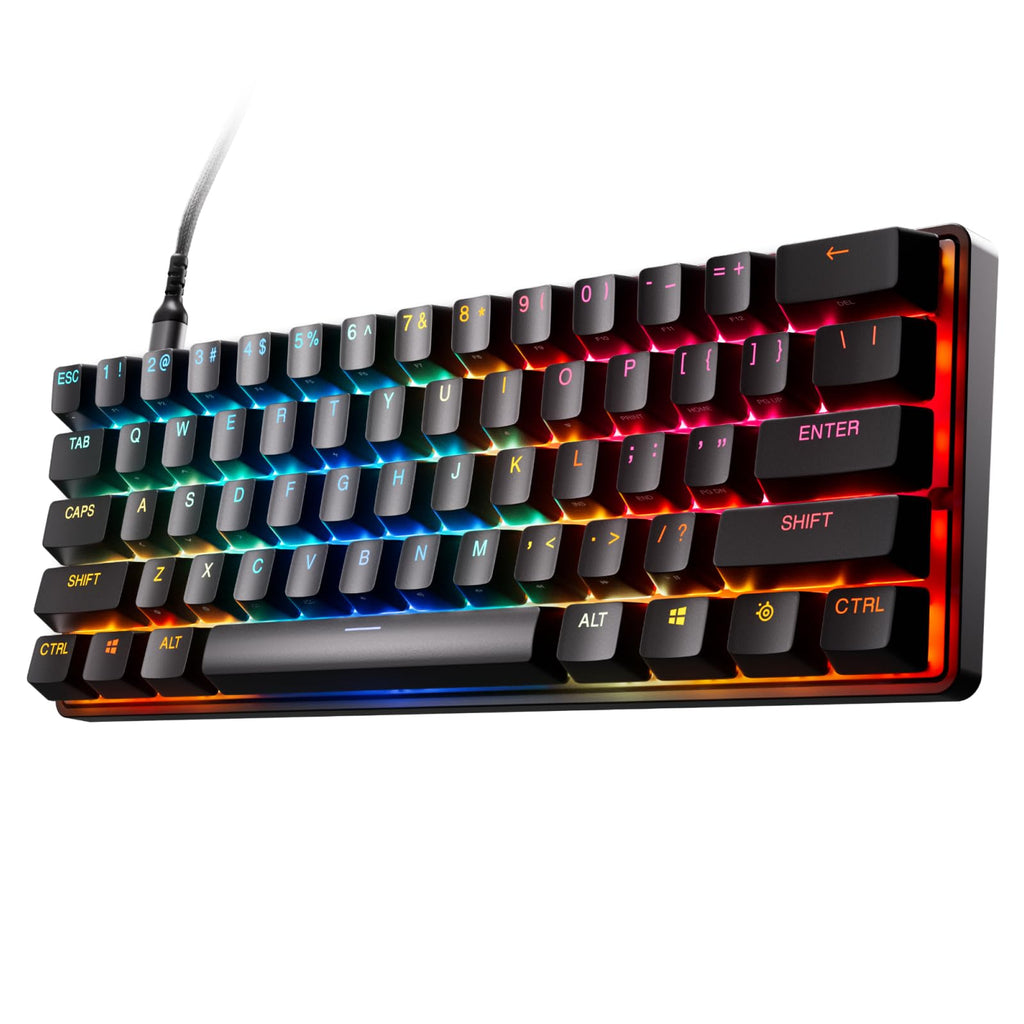 SteelSeries Apex Pro TKL Gen 3 OmniPoint 3.0 HyperMagnetic Switches — Adjustable Actuation — Rapid Trigger — Game-Ready Presets — Protection Mode — Rapid Tap/SOCD — OLED — RGB — PBT Keycaps — USB-C