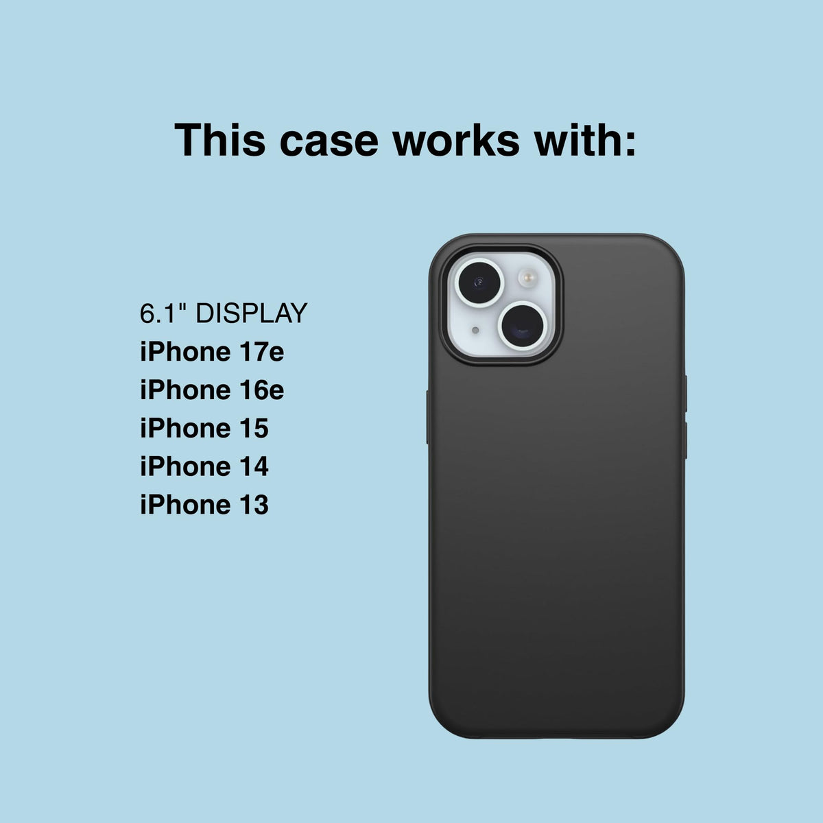 OtterBox iPhone 17e, 16e, 15, 14, 13 Commuter Series Case - Black & Blue