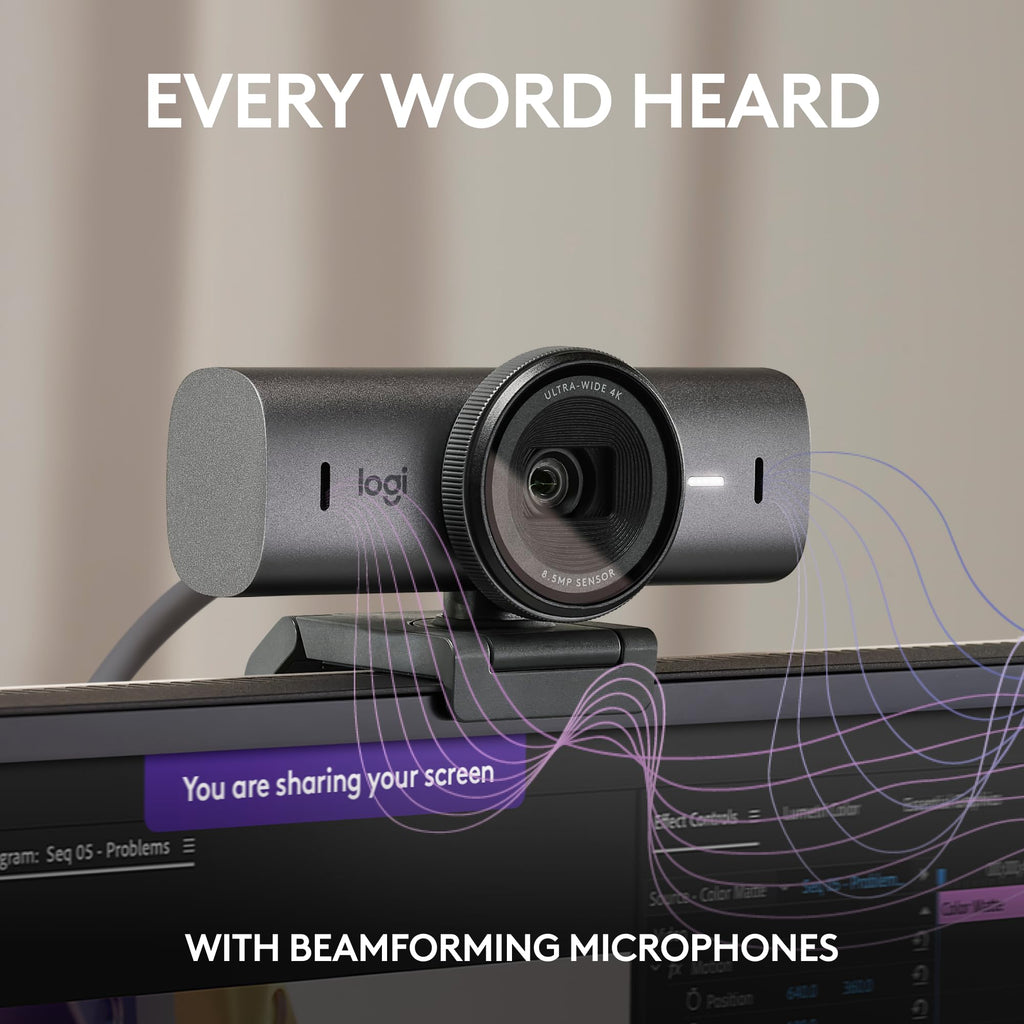Logitech MX Brio 4K Webcam 4-Pack for Streaming & Meetings