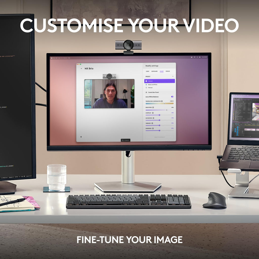 Logitech MX Brio 4K Webcam 4-Pack for Streaming & Meetings