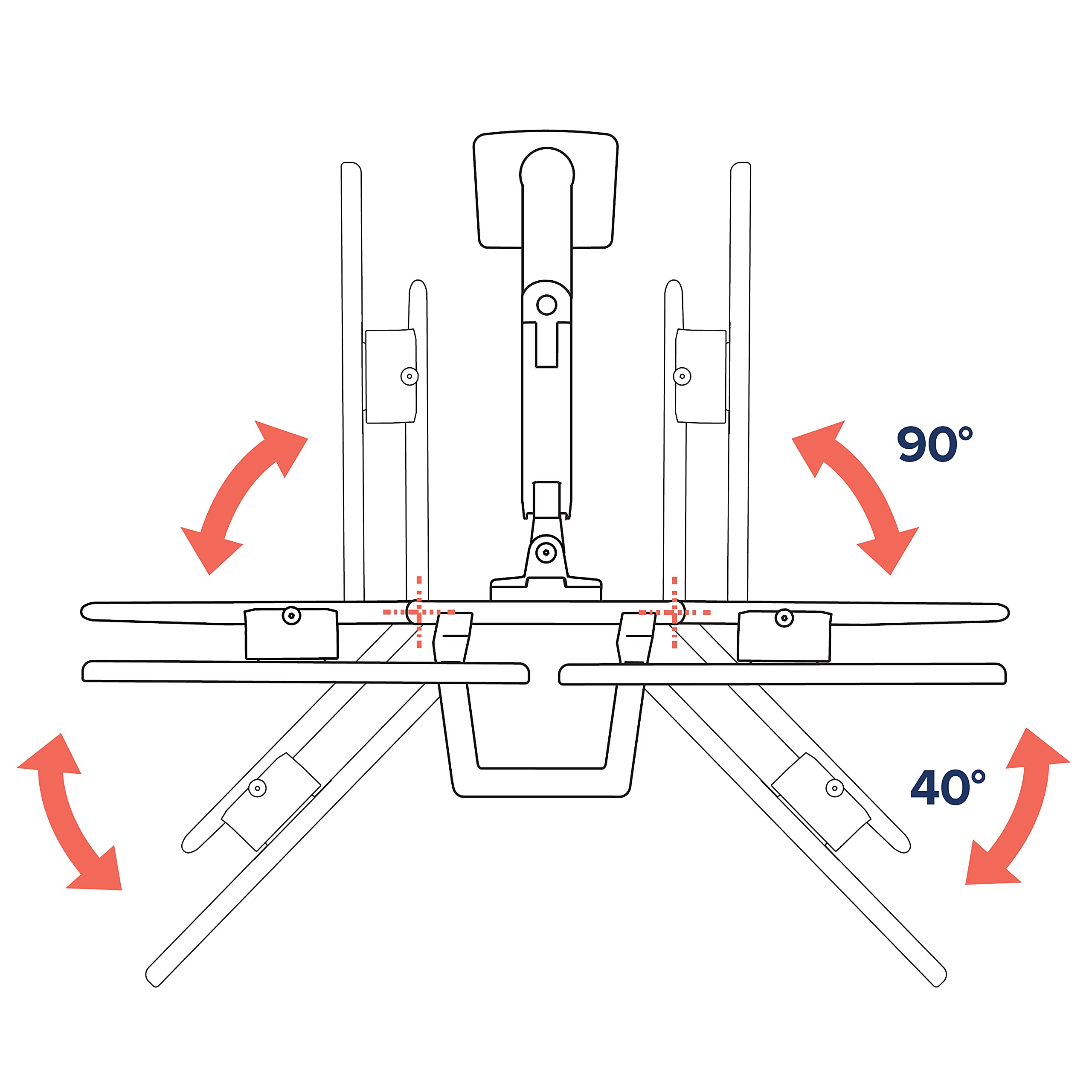 Ergotron – HX Dual Monitor Arm, VESA Desk Mount