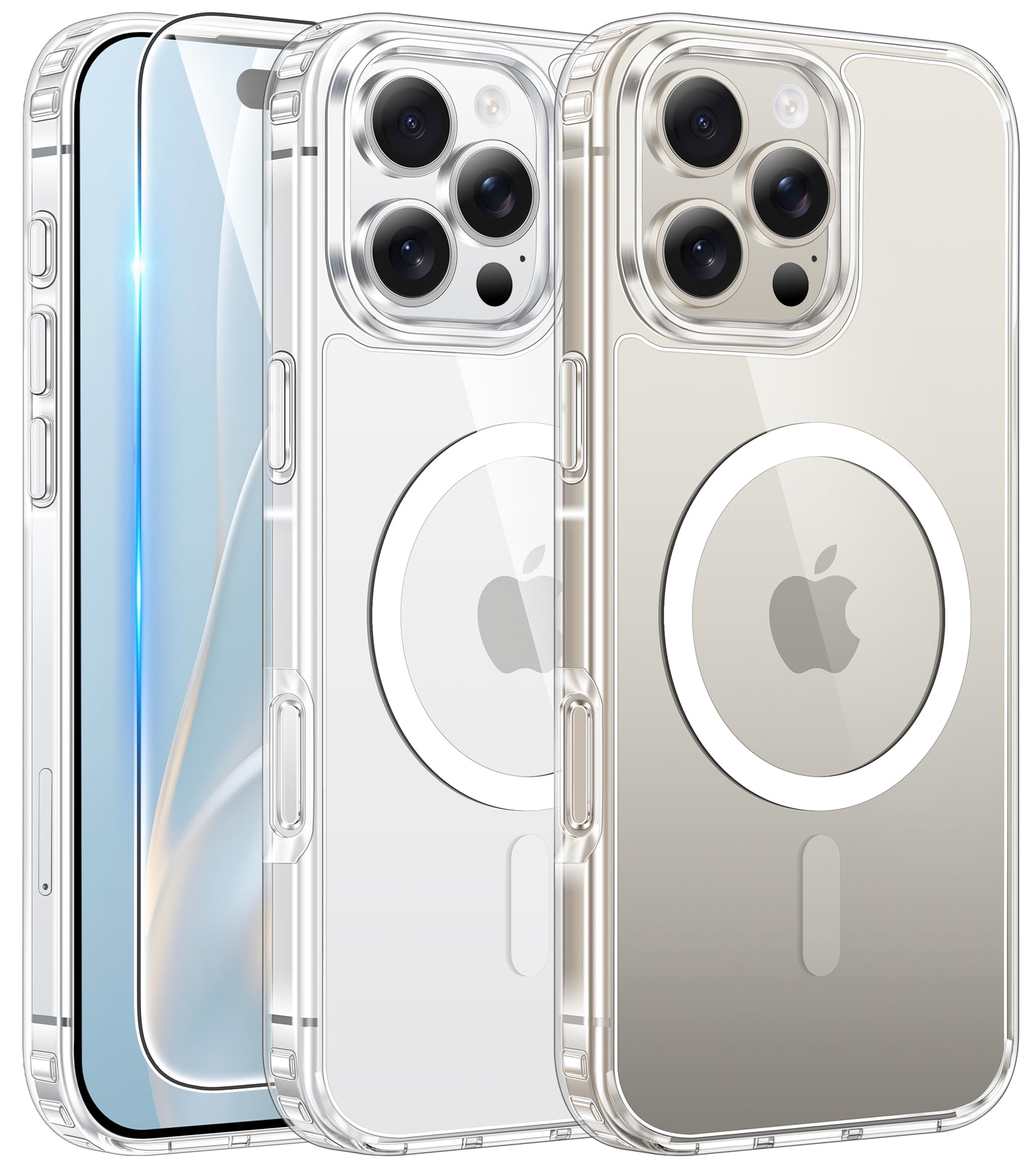 FNTCASE for iPhone Case Clear Magnetic Compatible with Magsafe