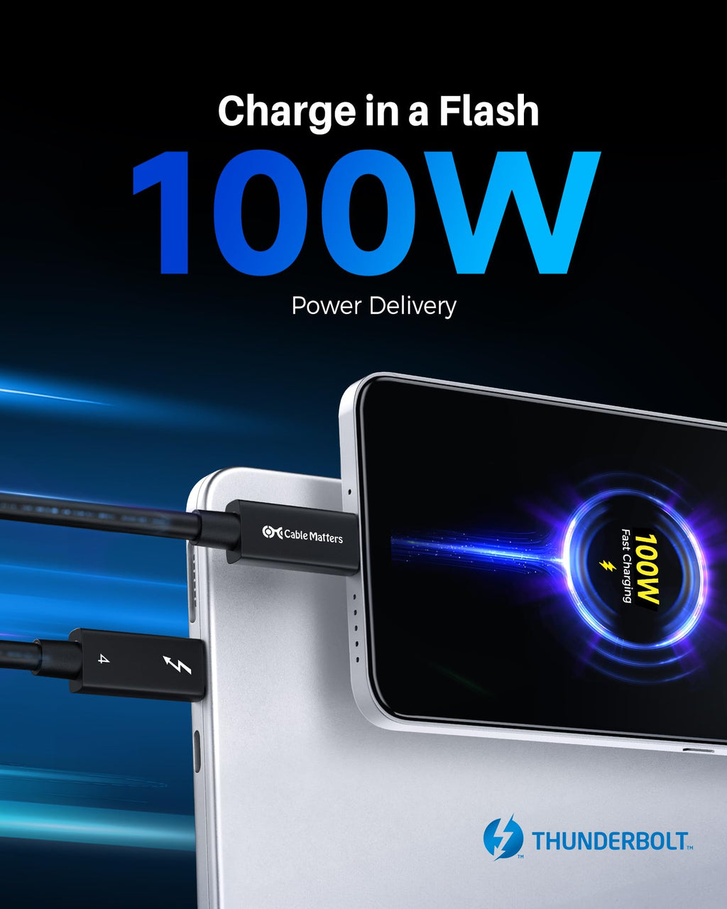 Cable Matters 40Gbps Active Thunderbolt 4 USB-C Cable