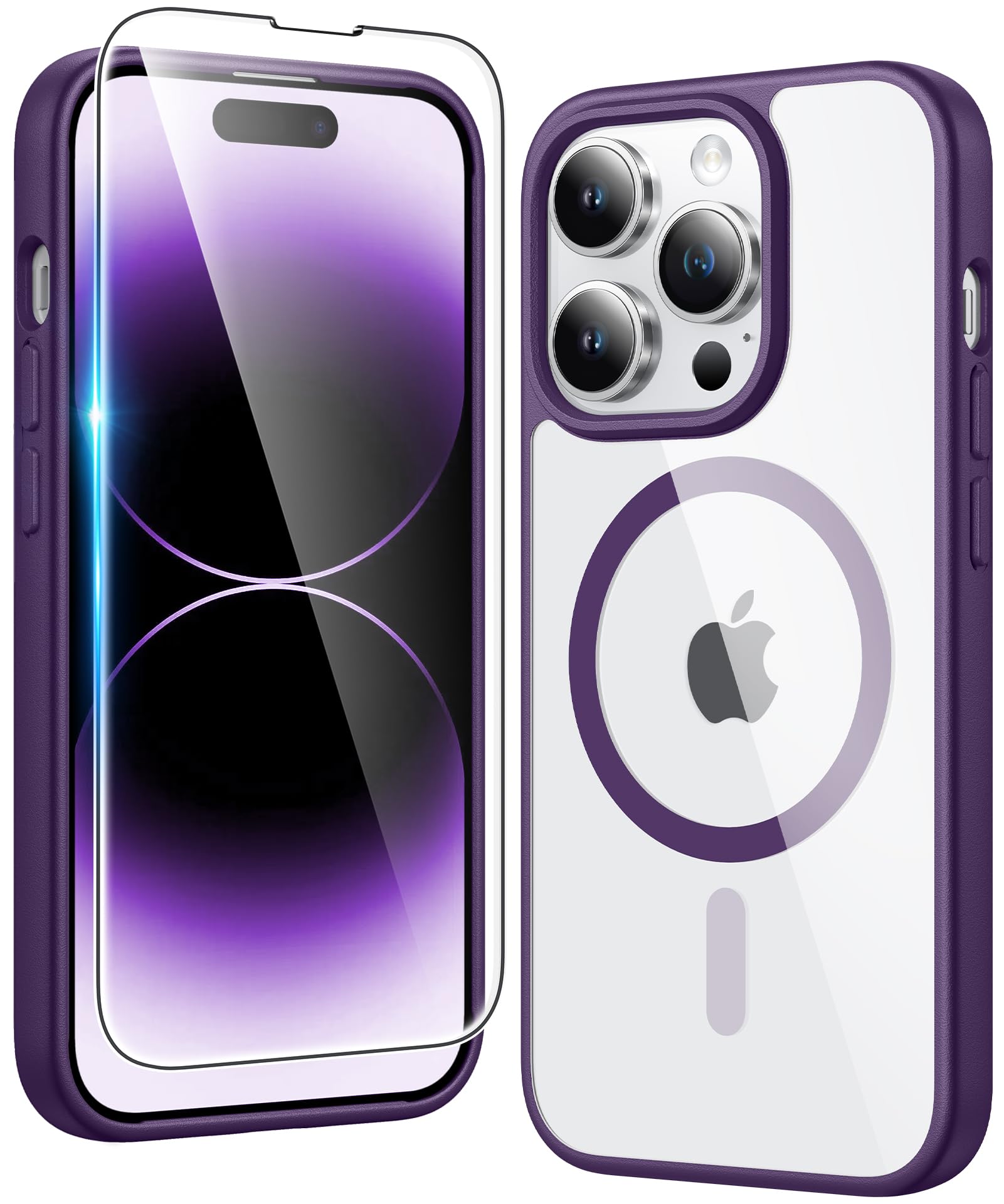 FNTCASE for iPhone Case Clear Magnetic Compatible with Magsafe