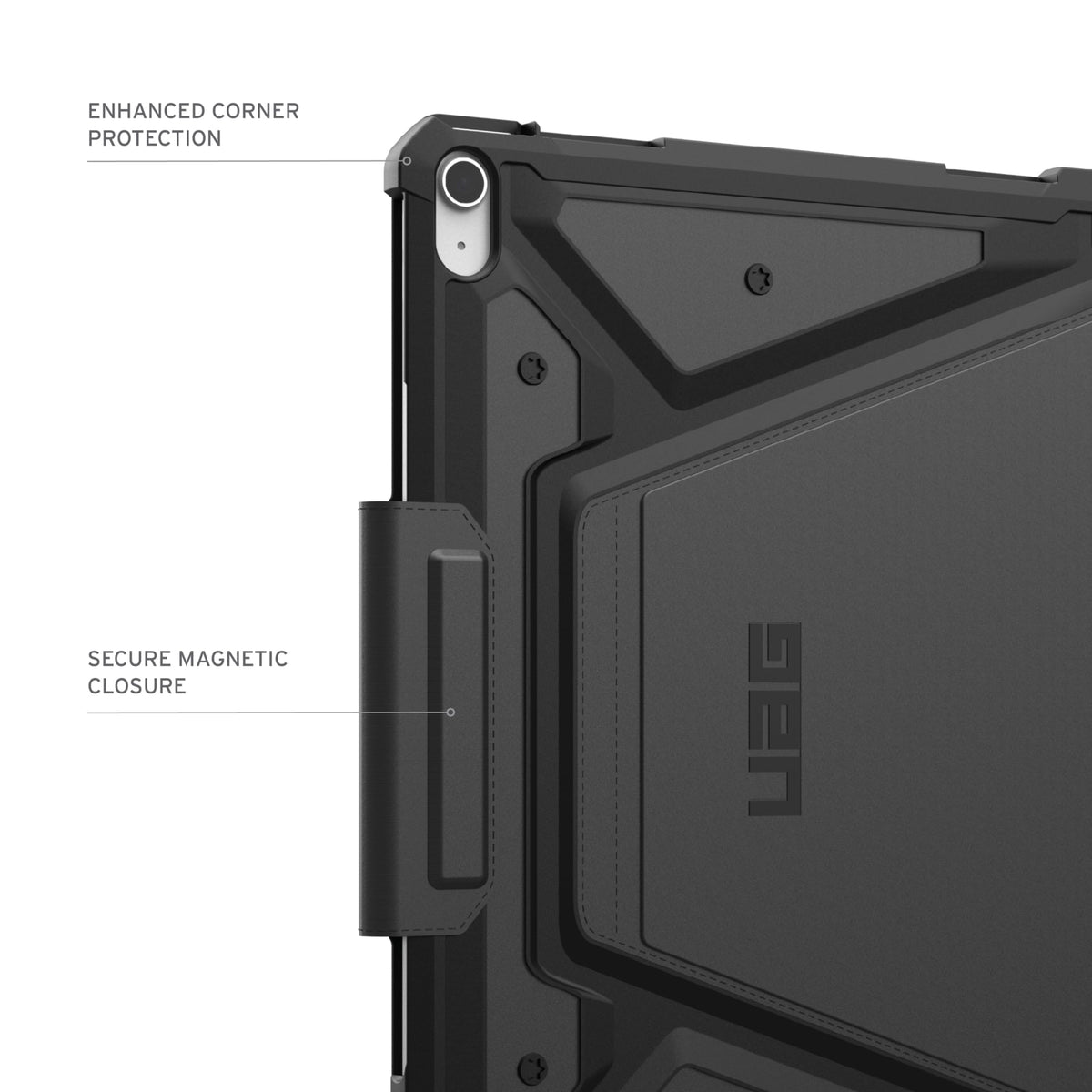URBAN ARMOR GEAR UAG Designed for iPad Air 13" Case M4/M3 2024-2026 Rugged Multi-Angle Viewing Folio Protective Cover with Pencil Holder & Adjustable Stand