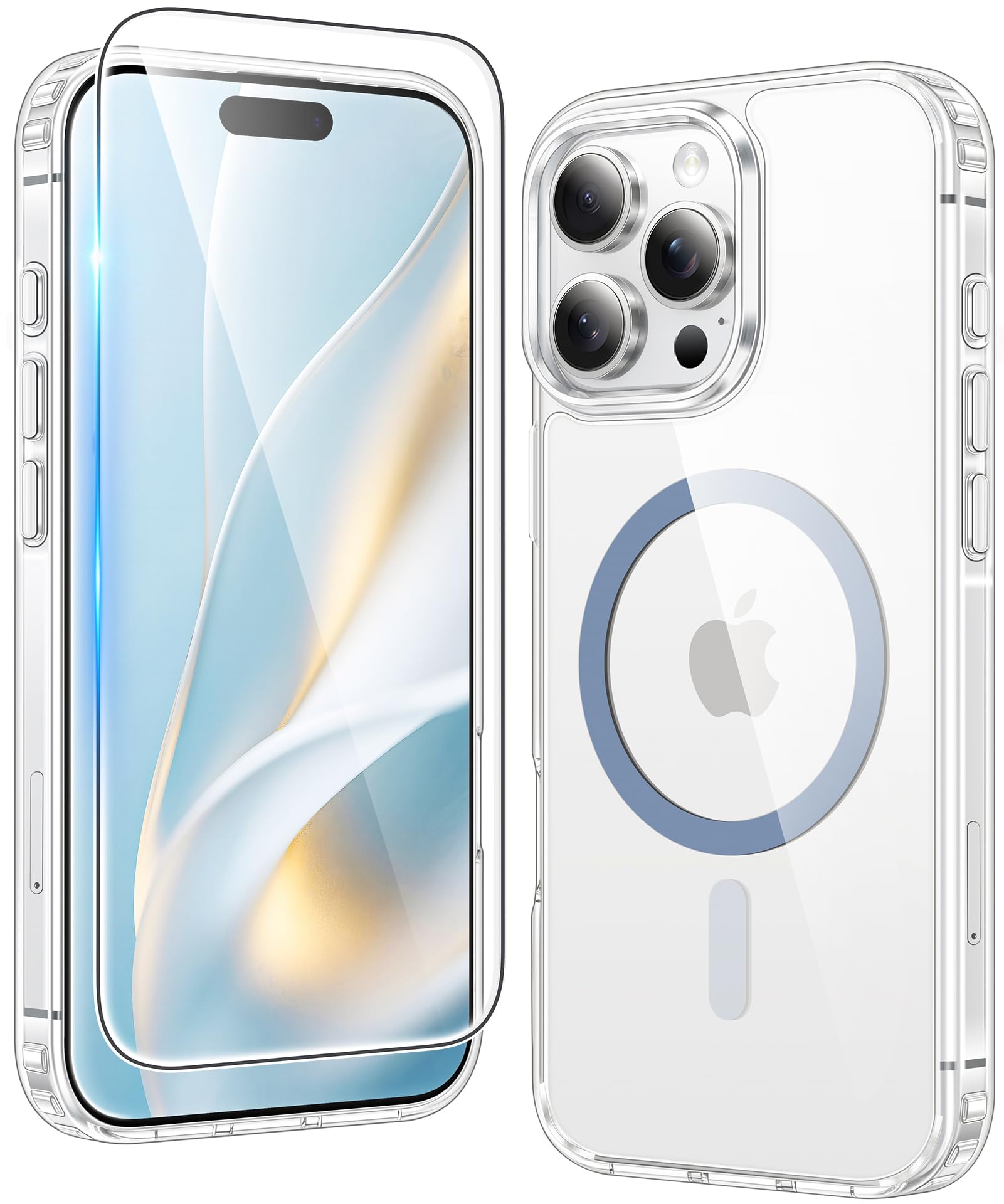 FNTCASE for iPhone Case Clear Magnetic Compatible with Magsafe