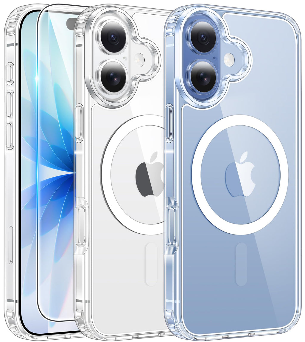 FNTCASE for iPhone Case Clear Magnetic Compatible with Magsafe