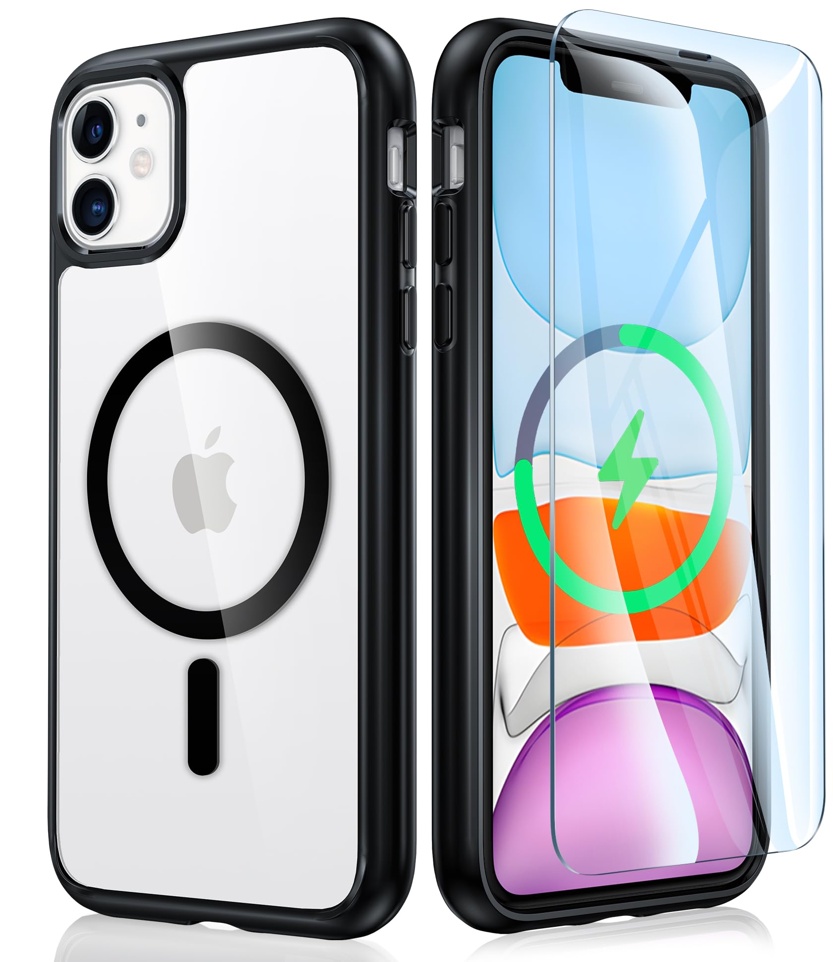 FNTCASE for iPhone Case Clear Magnetic Compatible with Magsafe