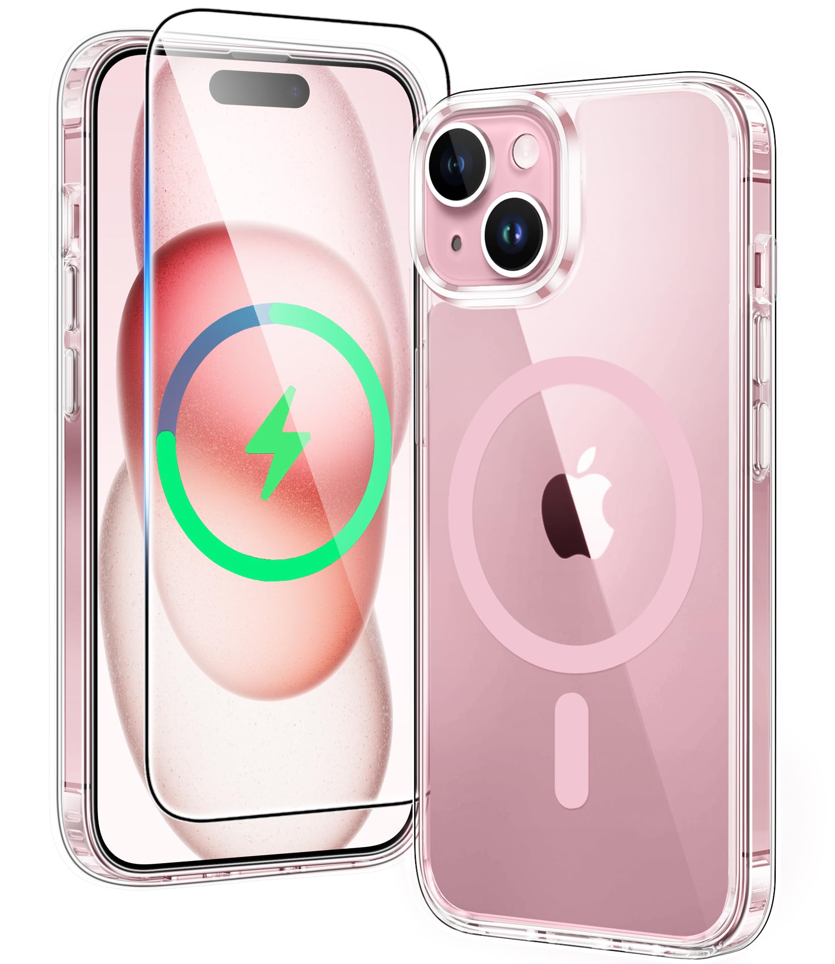 FNTCASE for iPhone Case Clear Magnetic Compatible with Magsafe