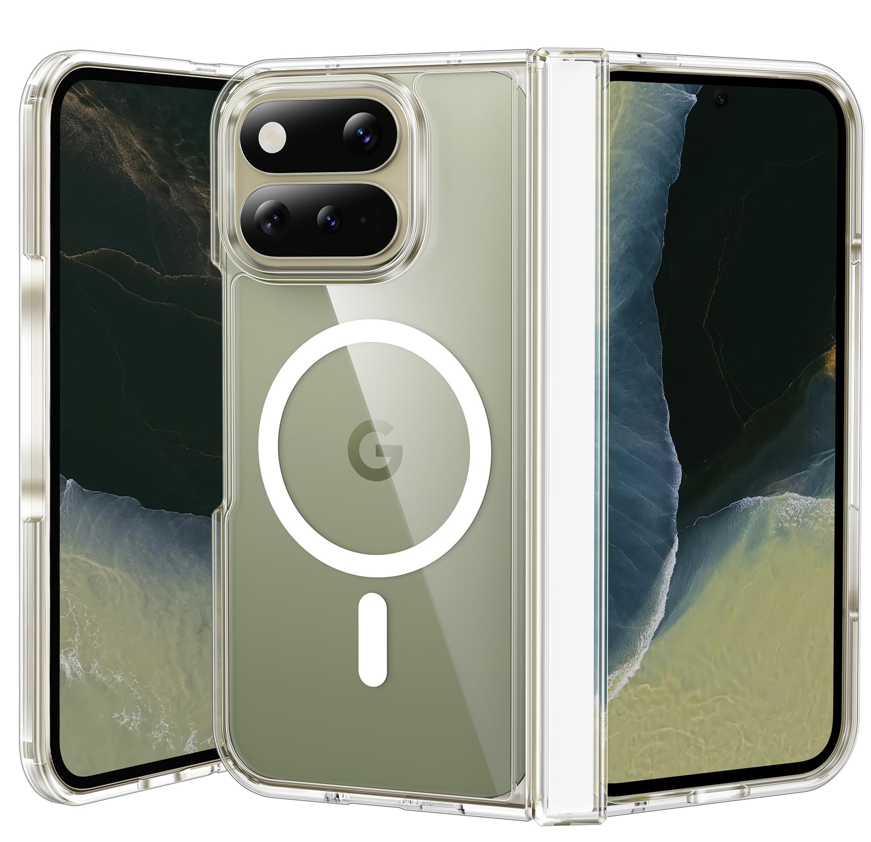FNTCASE for iPhone Case Clear Magnetic Compatible with Magsafe