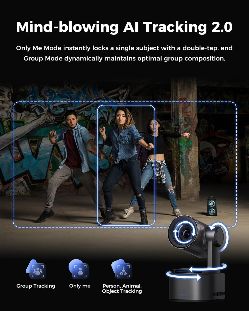 OBSBOT Tail 2 4K60 PTZR NDI Camera with AI Tracking