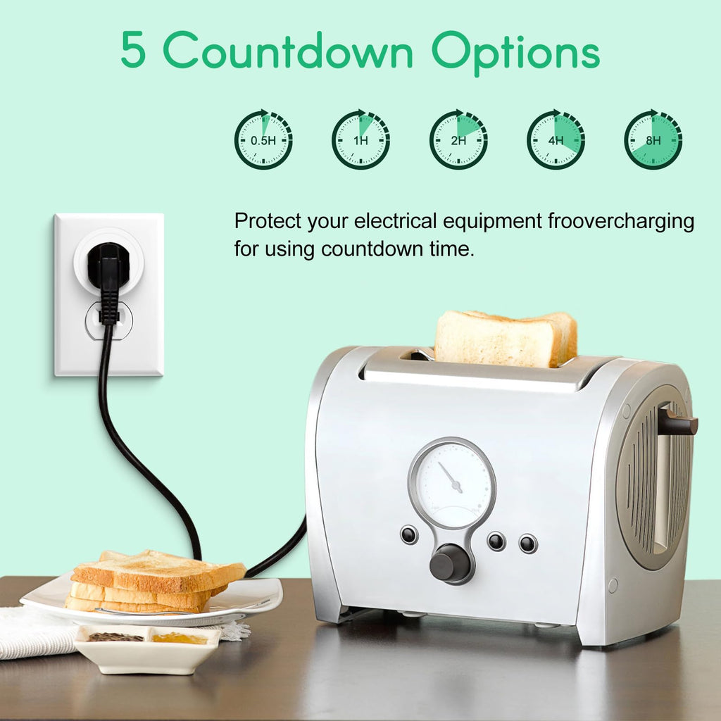 NineLeaf Remote Control Outlet Plug with Timer, 15A
