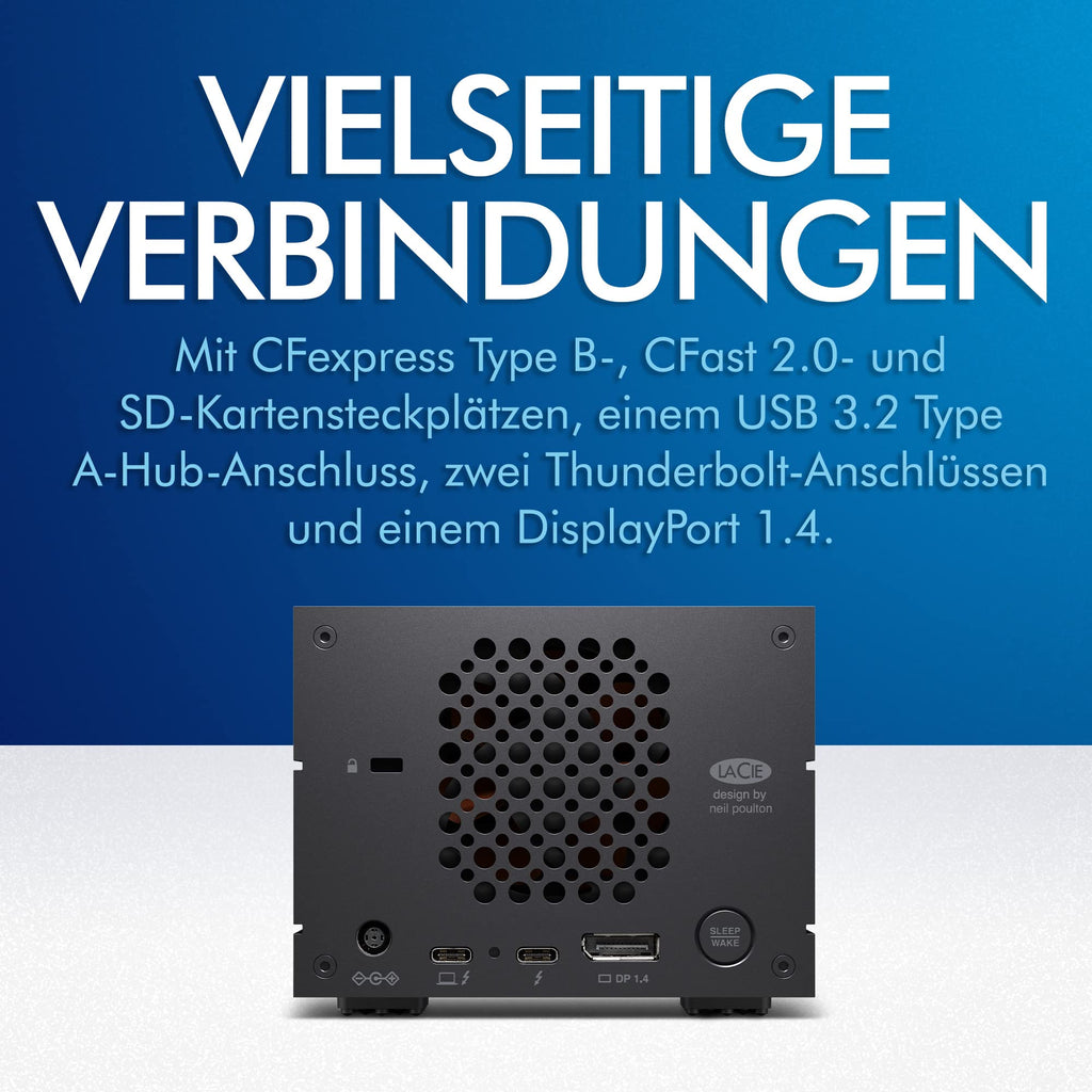 LaCie 2big Dock 40TB Thunderbolt USB4 External Hard Drive