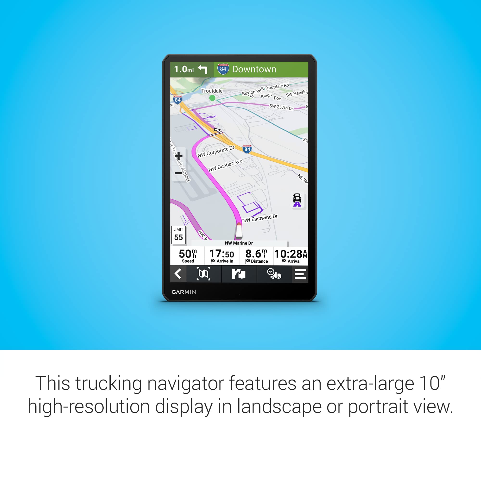 Garmin dēzl OTR1010 10-Inch GPS Truck Navigator