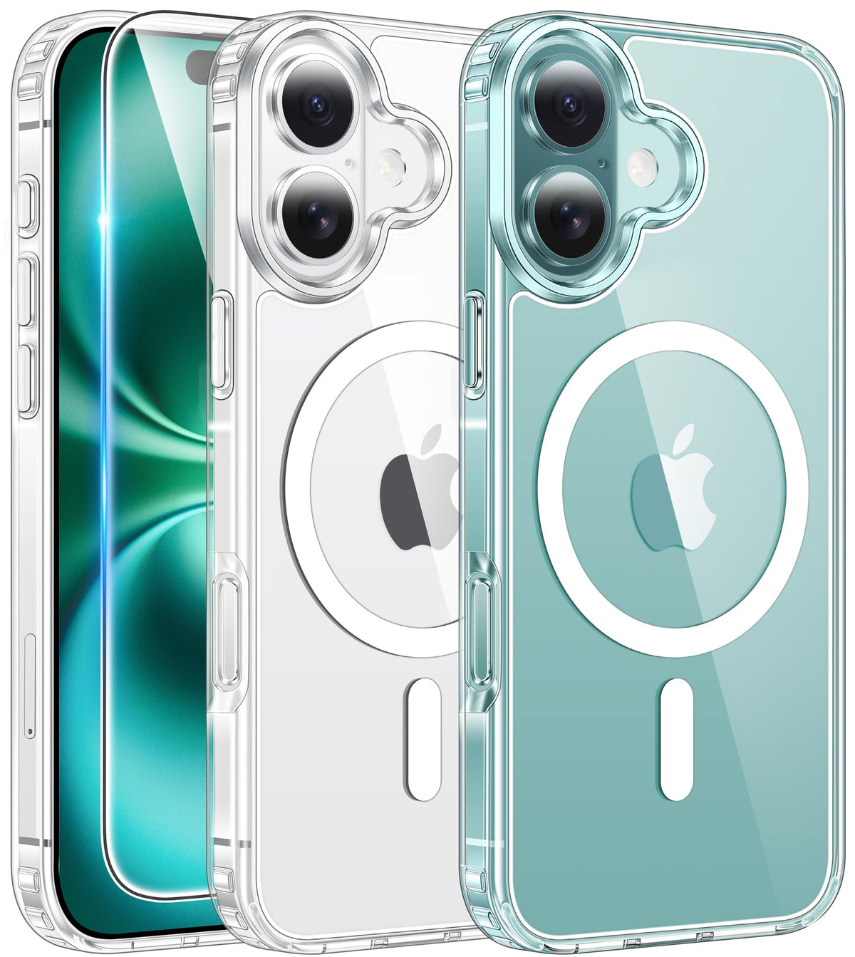 FNTCASE for iPhone Case Clear Magnetic Compatible with Magsafe
