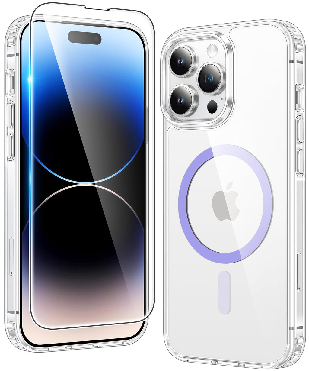 FNTCASE for iPhone Case Clear Magnetic Compatible with Magsafe