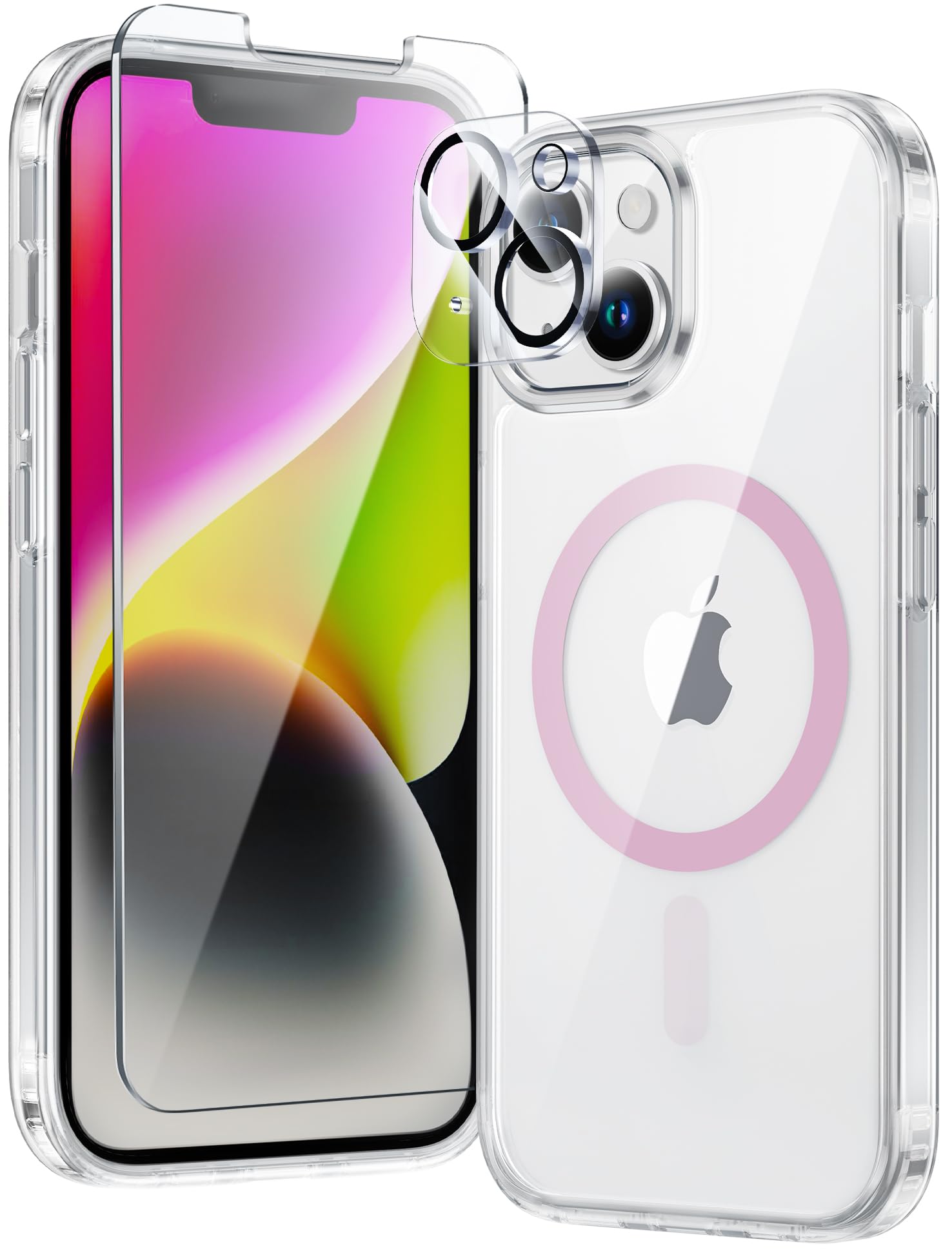 FNTCASE for iPhone Case Clear Magnetic Compatible with Magsafe