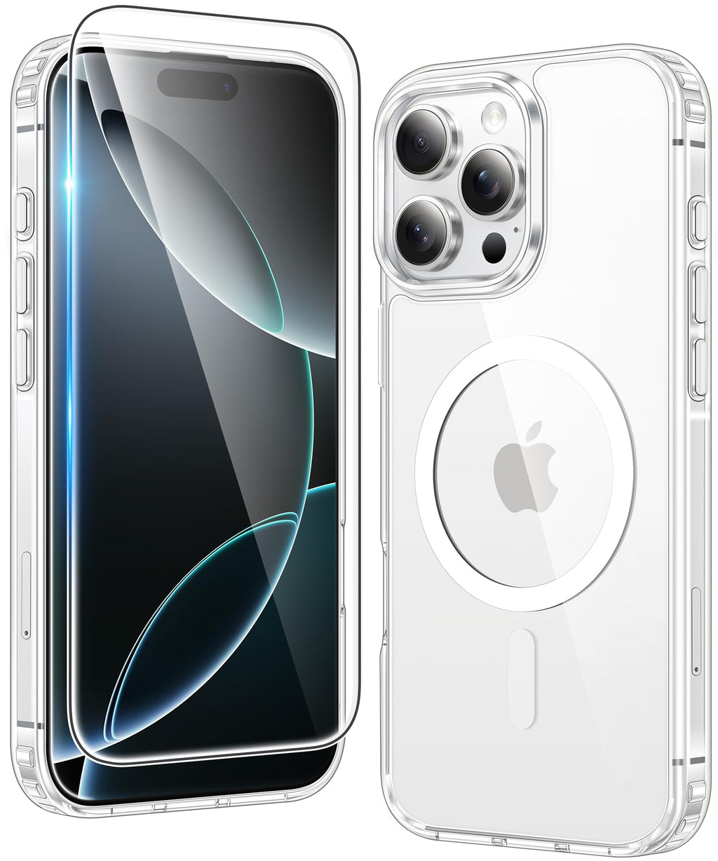 FNTCASE for iPhone Case Clear Magnetic Compatible with Magsafe