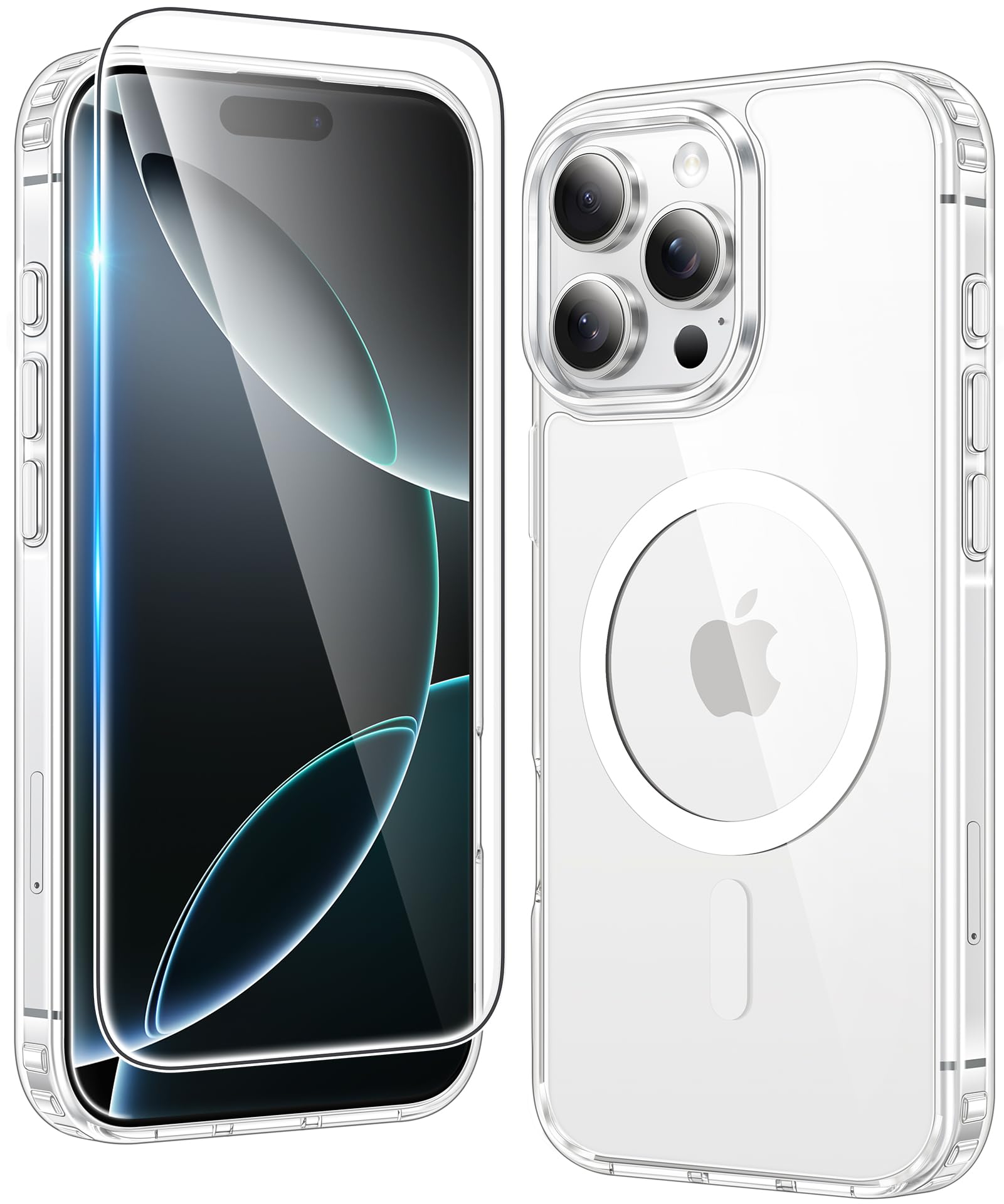 FNTCASE for iPhone Case Clear Magnetic Compatible with Magsafe