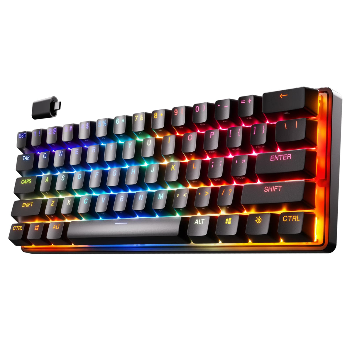 SteelSeries Apex Pro TKL Gen 3 OmniPoint 3.0 HyperMagnetic Switches — Adjustable Actuation — Rapid Trigger — Game-Ready Presets — Protection Mode — Rapid Tap/SOCD — OLED — RGB — PBT Keycaps — USB-C