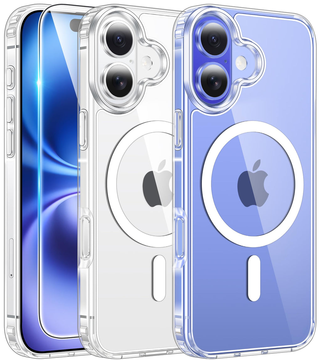 FNTCASE for iPhone Case Clear Magnetic Compatible with Magsafe