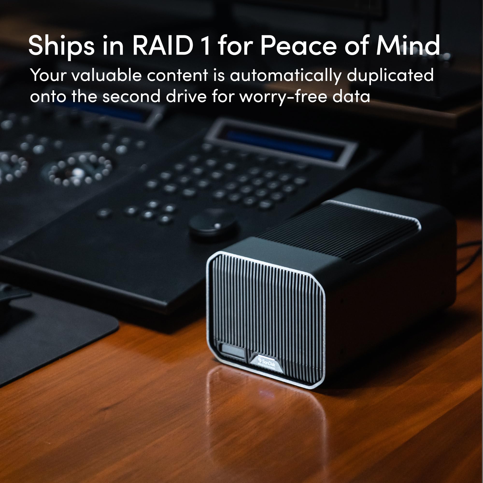 SanDisk Professional G-RAID 2 - Enterprise-Class 2-Bay Desktop Drive, 7200RPM Ultrastar Drive Inside, Thunderbolt 3, USB-C, HDMI Port, Hardware RAID
