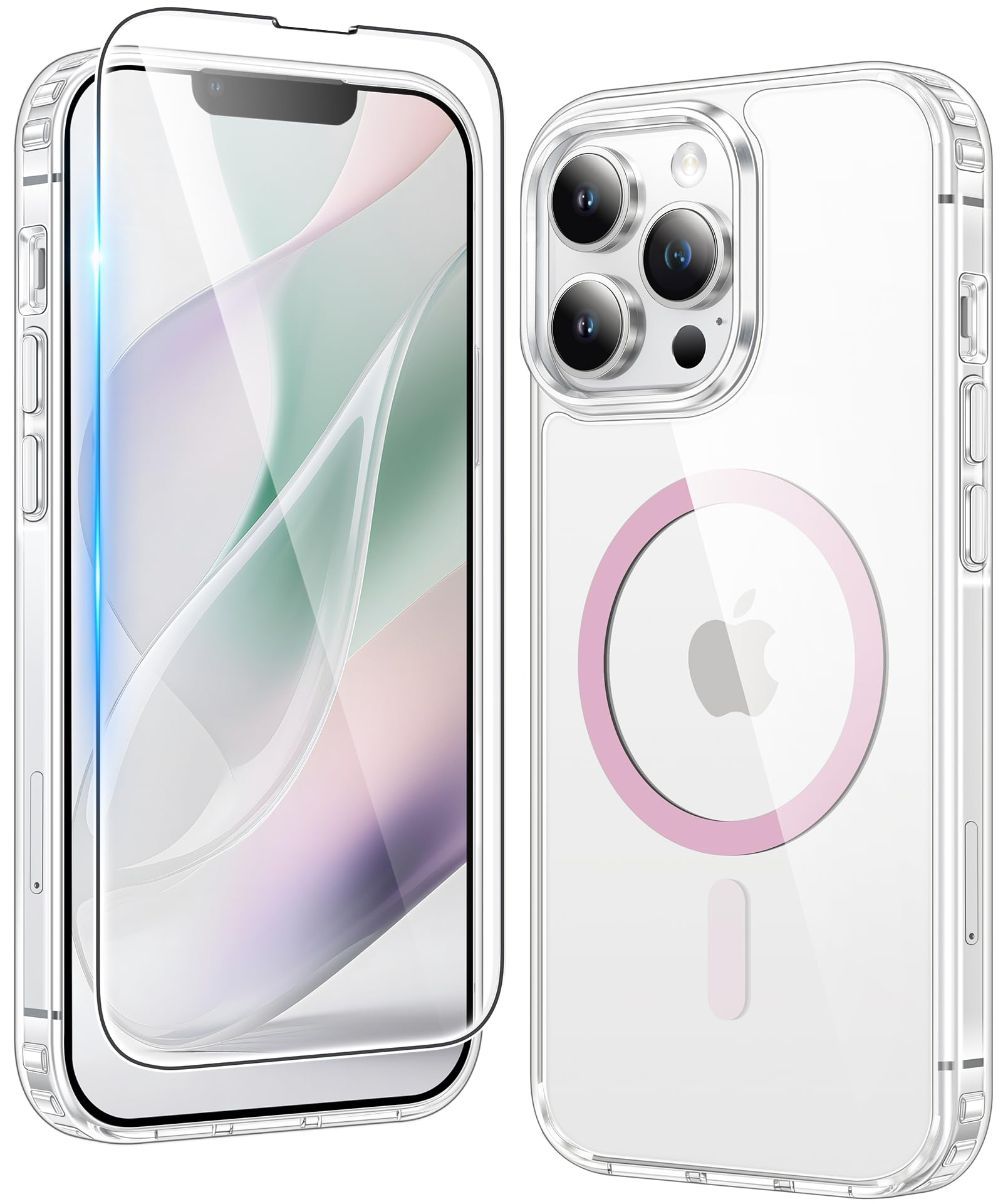 FNTCASE for iPhone Case Clear Magnetic Compatible with Magsafe
