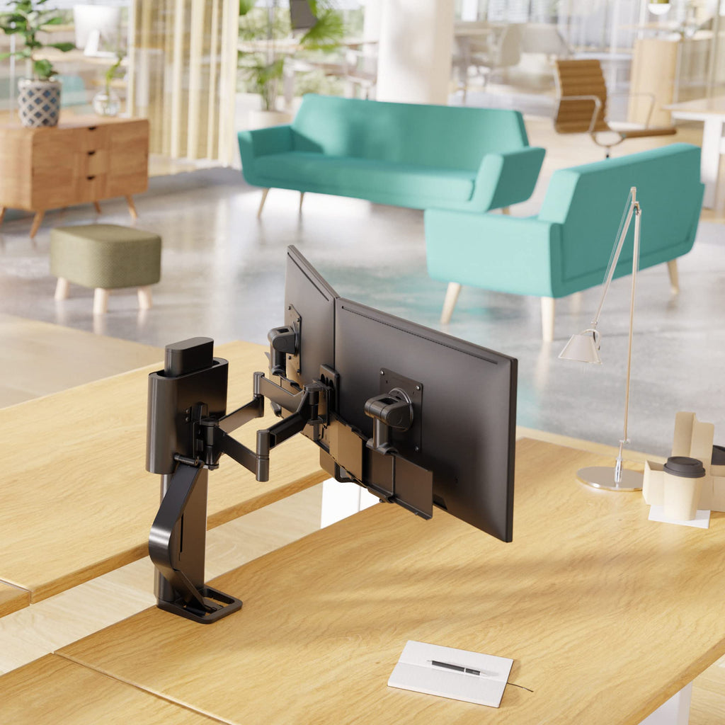 Ergotron – Trace™ Dual Monitor Arm, VESA Desk Mount