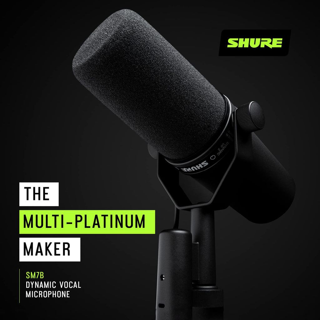 Shure SM7B Dynamic XLR Microphone for Podcasting & Recording