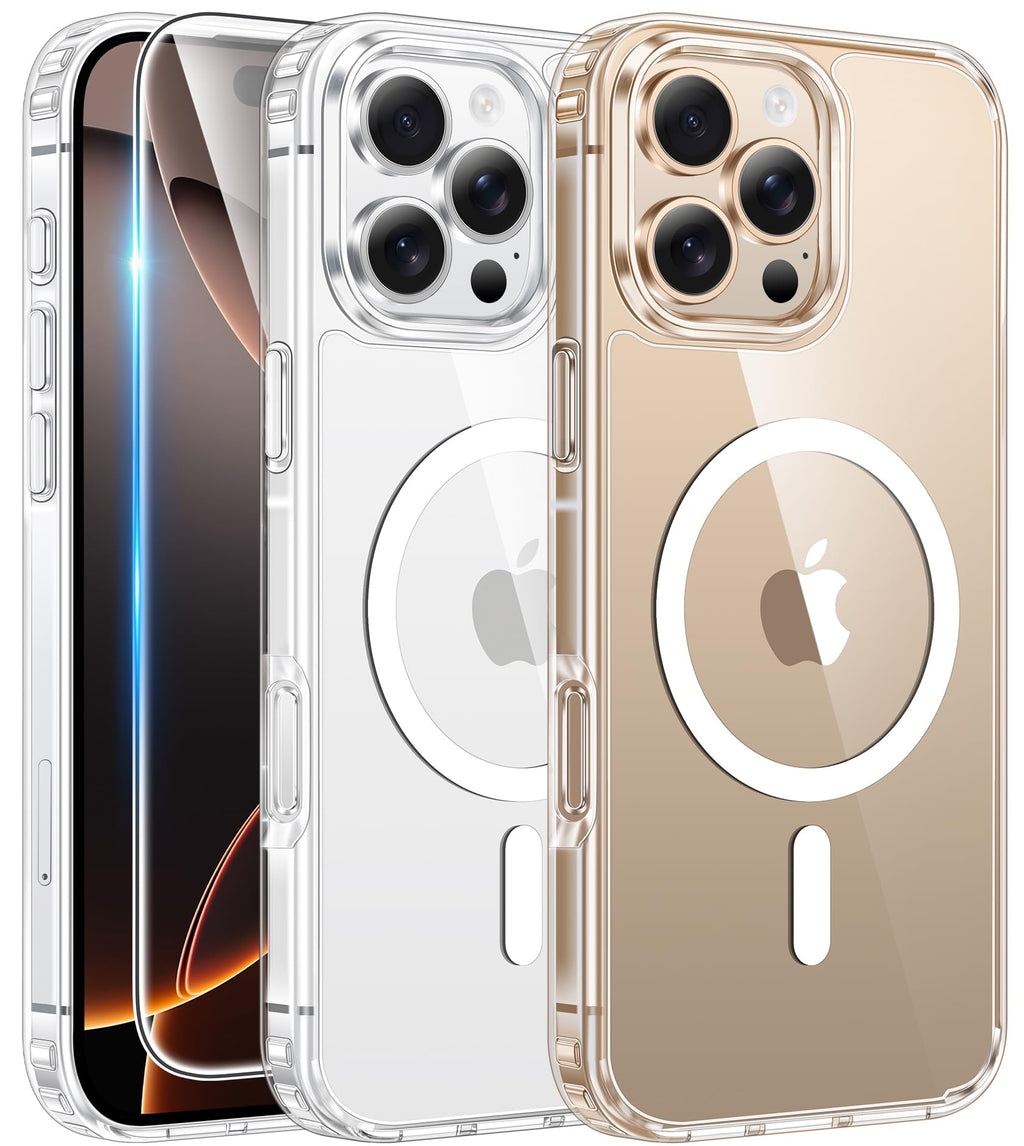 FNTCASE for iPhone Case Clear Magnetic Compatible with Magsafe