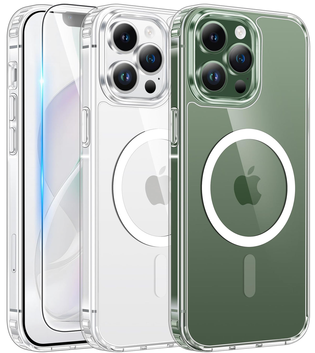 FNTCASE for iPhone Case Clear Magnetic Compatible with Magsafe