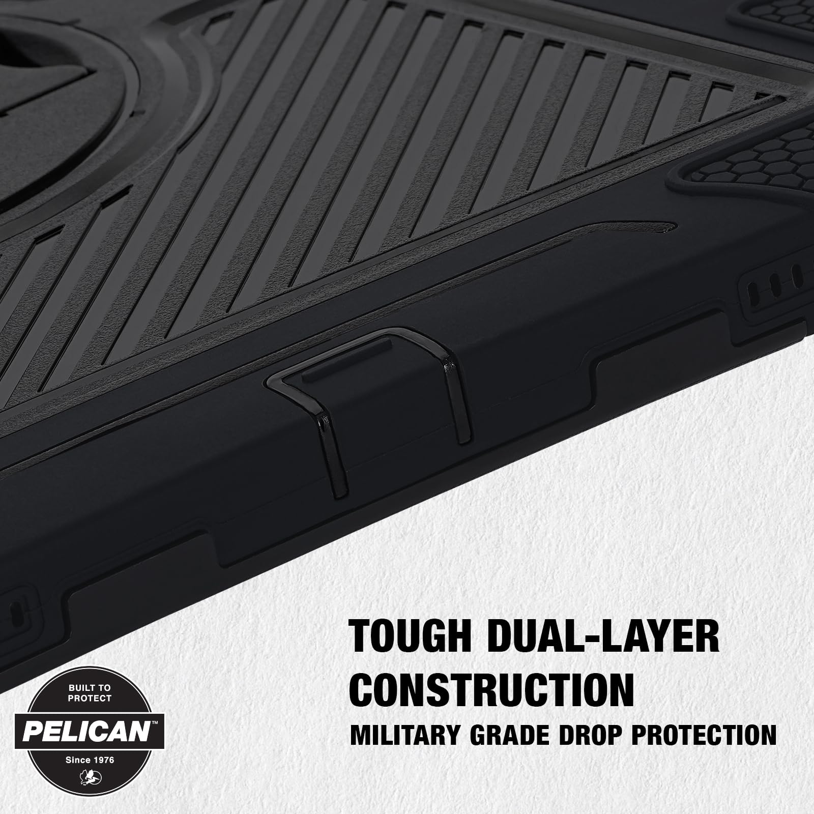 Pelican Voyager iPad Pro Case - Ultra Rugged iPad Pro Case with Pencil Holder & 360° Stand - Military-Grade Drop Protection - Adjustable Hand Strap & Two Lanyard Attach Points - Black