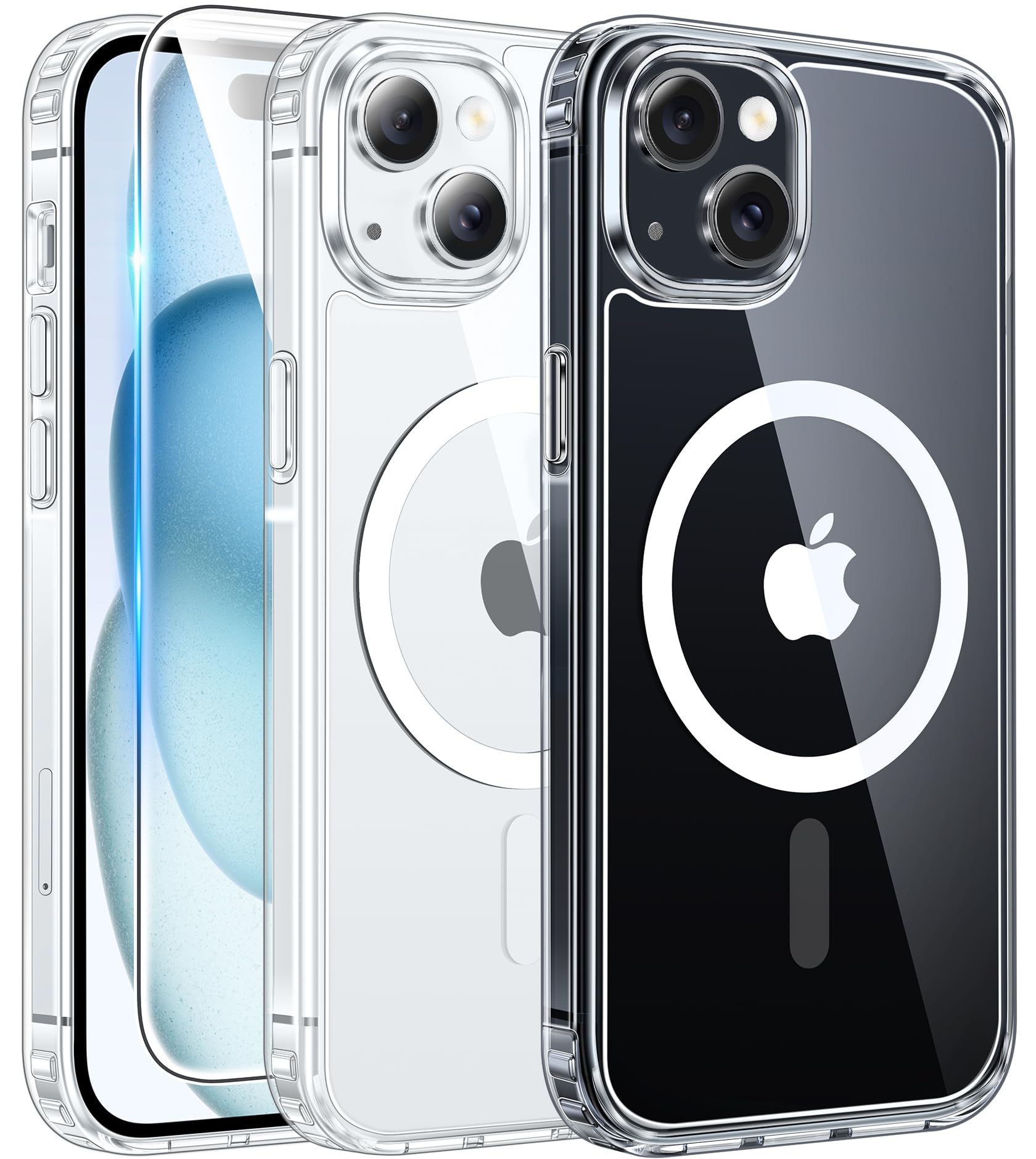 FNTCASE for iPhone Case Clear Magnetic Compatible with Magsafe