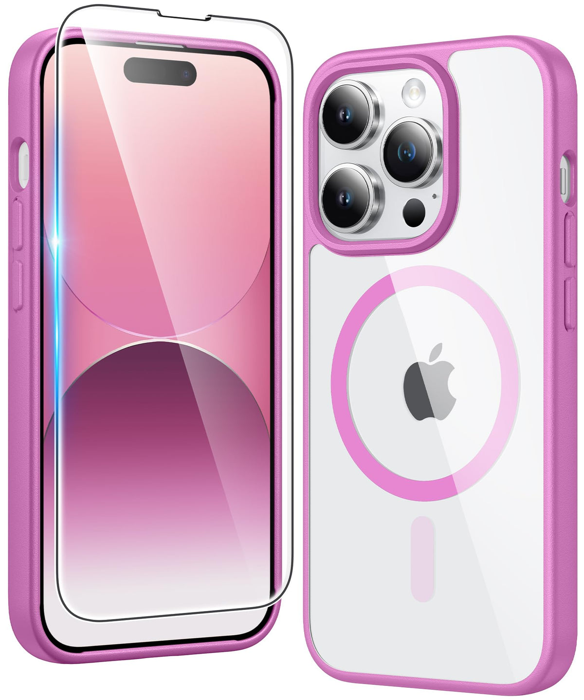 FNTCASE for iPhone Case Clear Magnetic Compatible with Magsafe