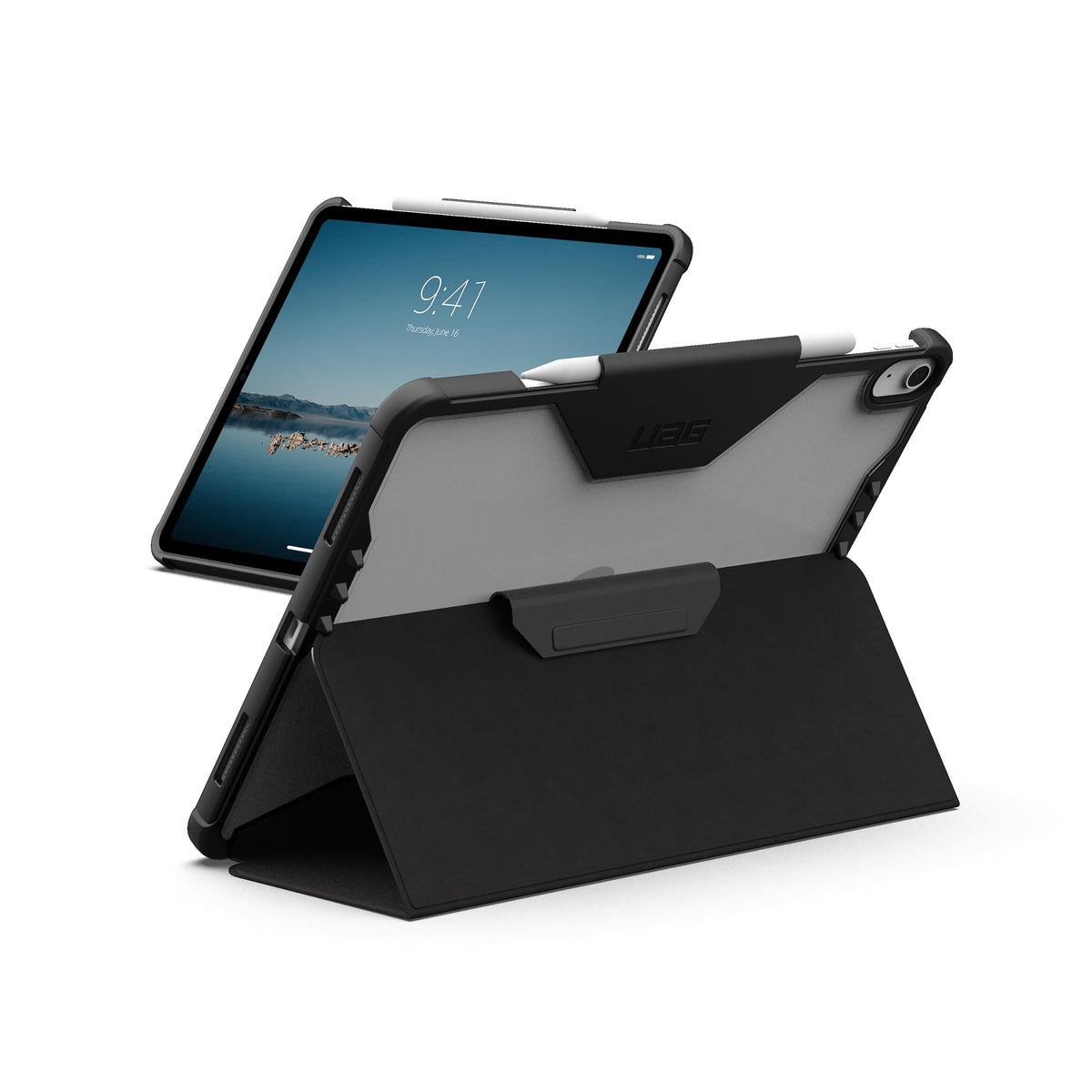 URBAN ARMOR GEAR UAG Designed for iPad Air 13" Case M4/M3 2024-2026 Rugged Multi-Angle Viewing Folio Protective Cover with Pencil Holder & Adjustable Stand