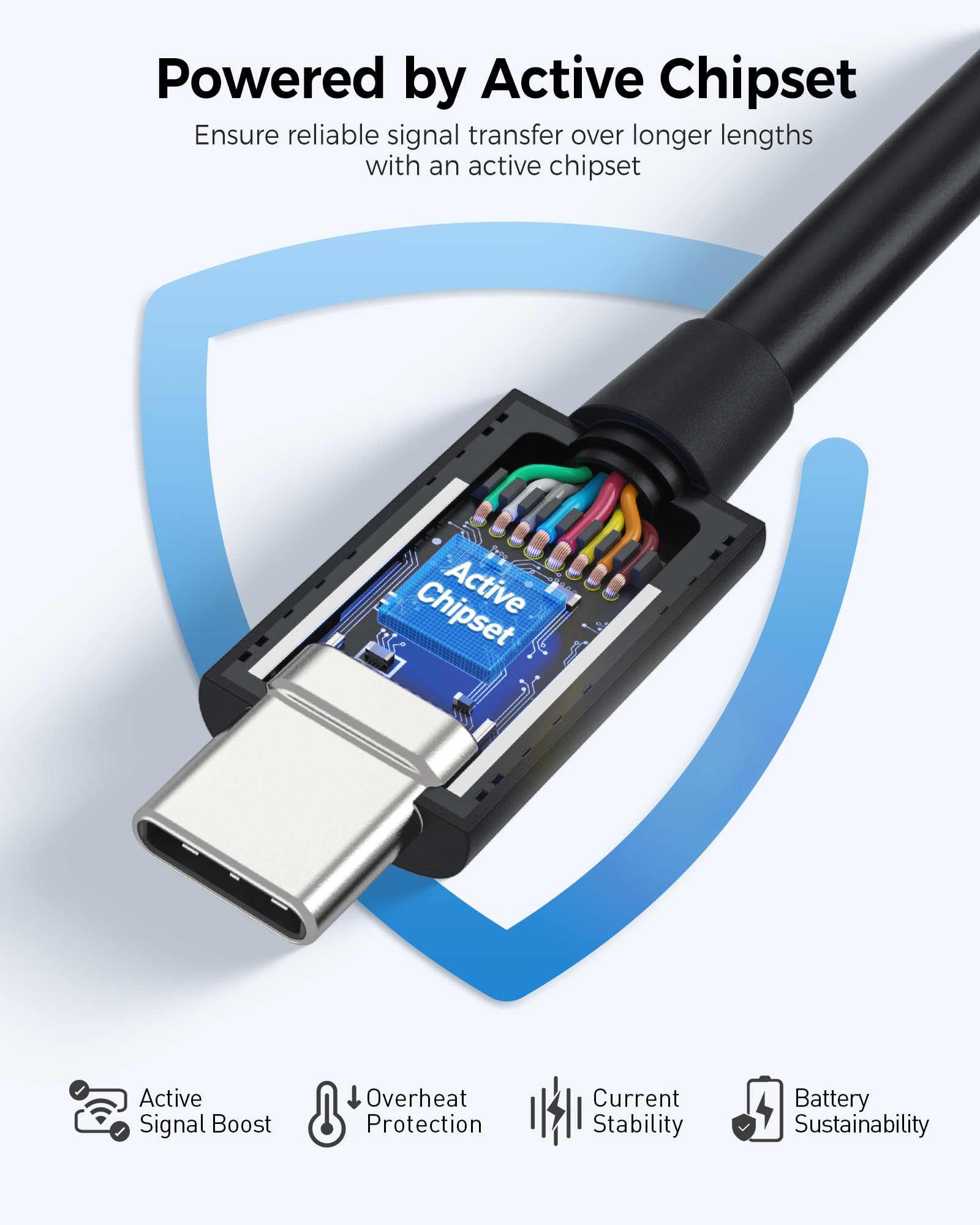 Cable Matters 40Gbps Active Thunderbolt 4 USB-C Cable