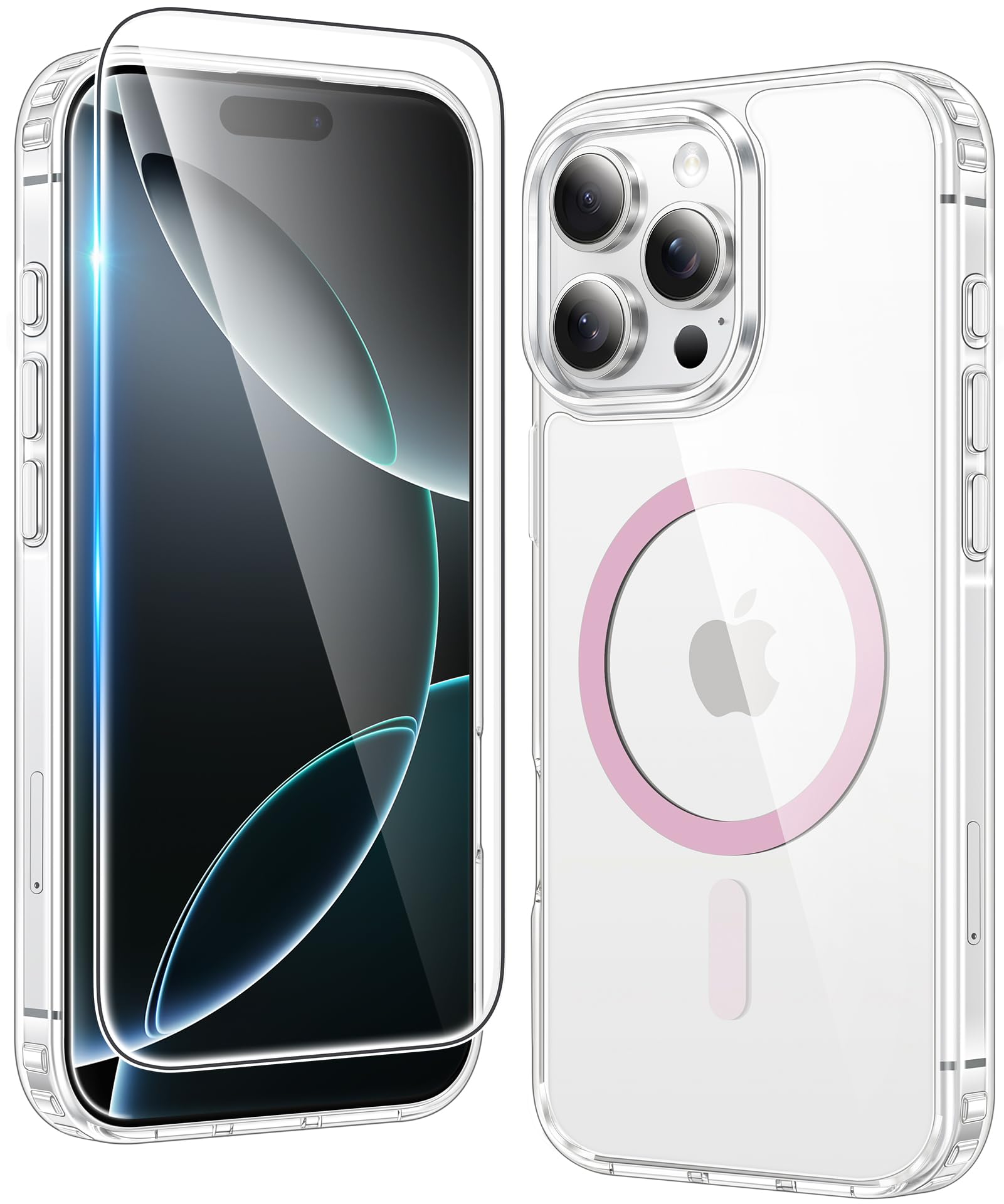 FNTCASE for iPhone Case Clear Magnetic Compatible with Magsafe