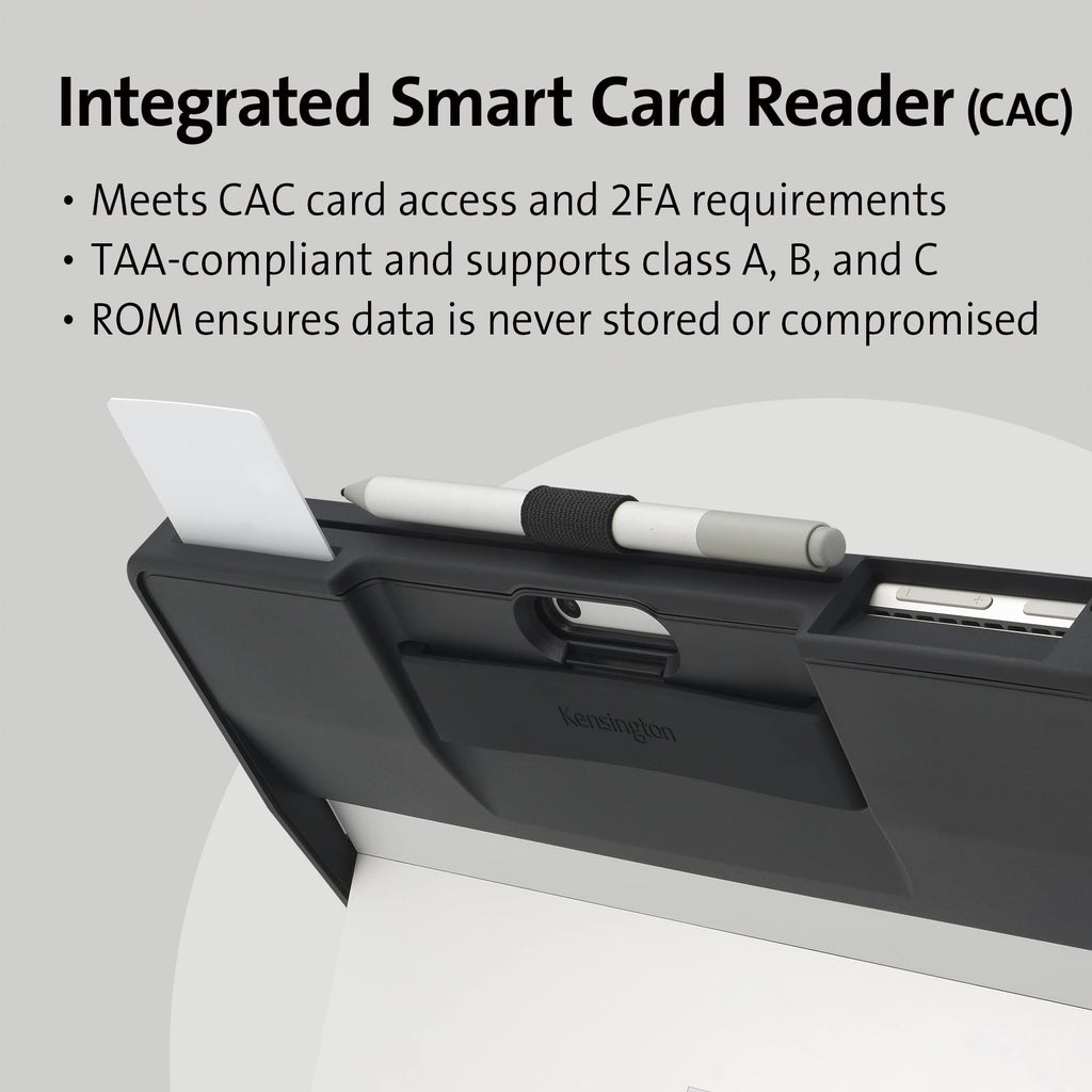 Kensington Blackbelt Rugged Case for Surface Pro 11/10/9, with Integrated Smart Card Reader (CAC) & HDMI (K62539WW)