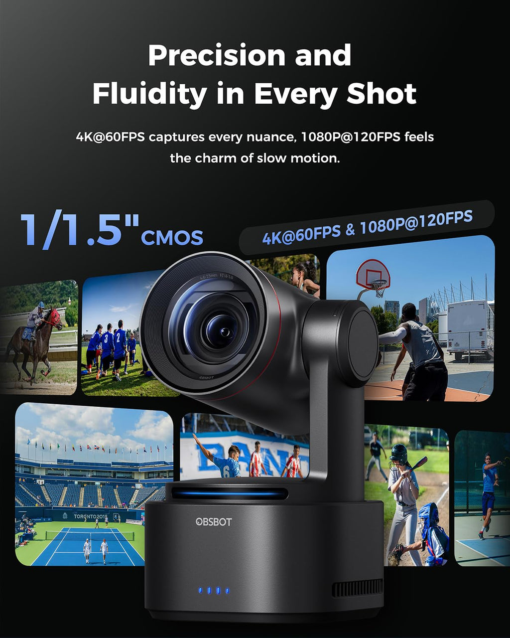 OBSBOT Tail 2 4K60 PTZR NDI Camera with AI Tracking
